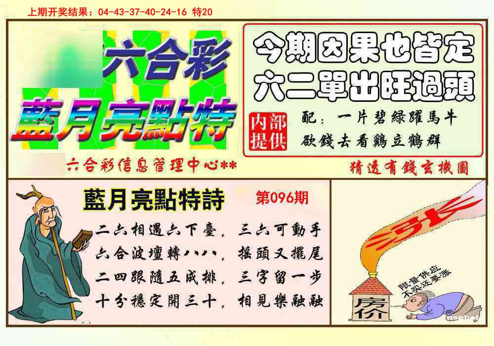2025096期蓝月亮点特码