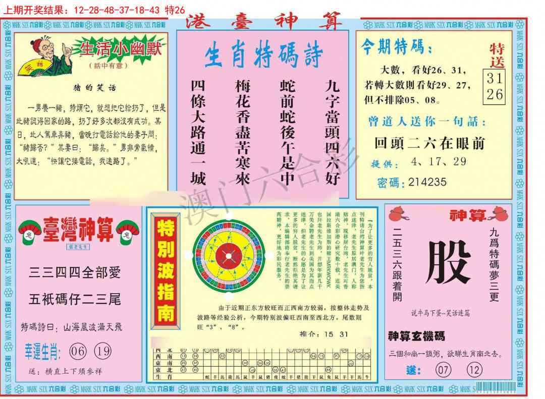 2025106期港台神算B