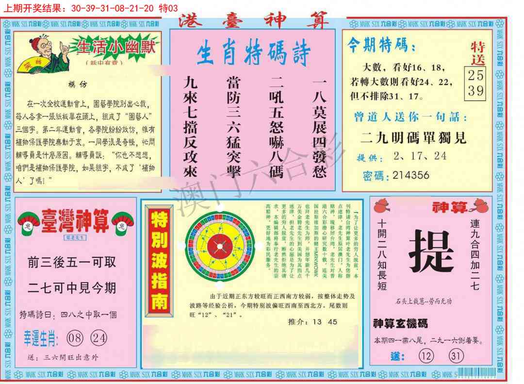 2025099期港台神算B