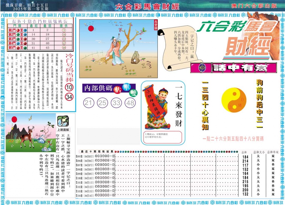 2025105期马会财经A