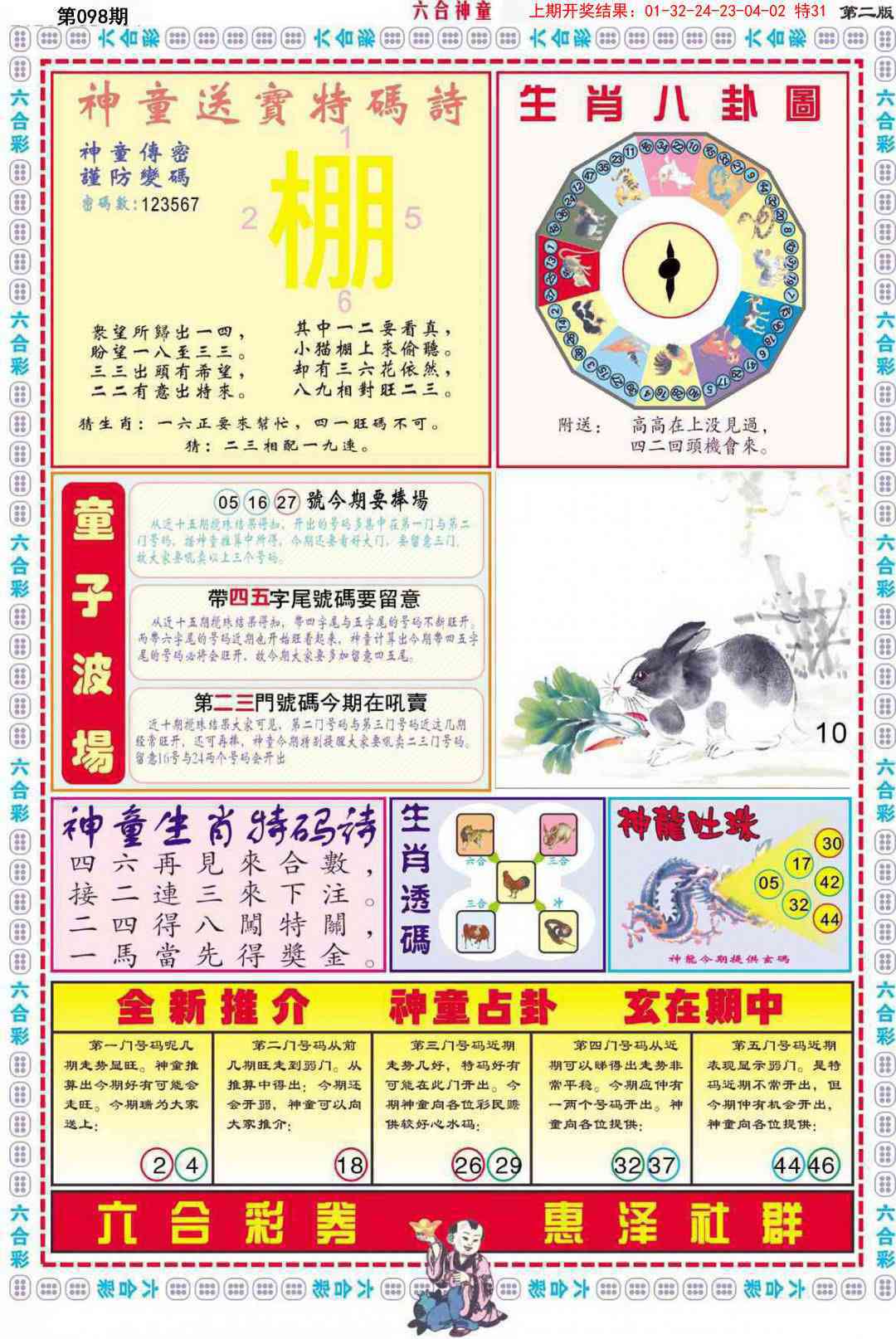 2025098期六合神童B