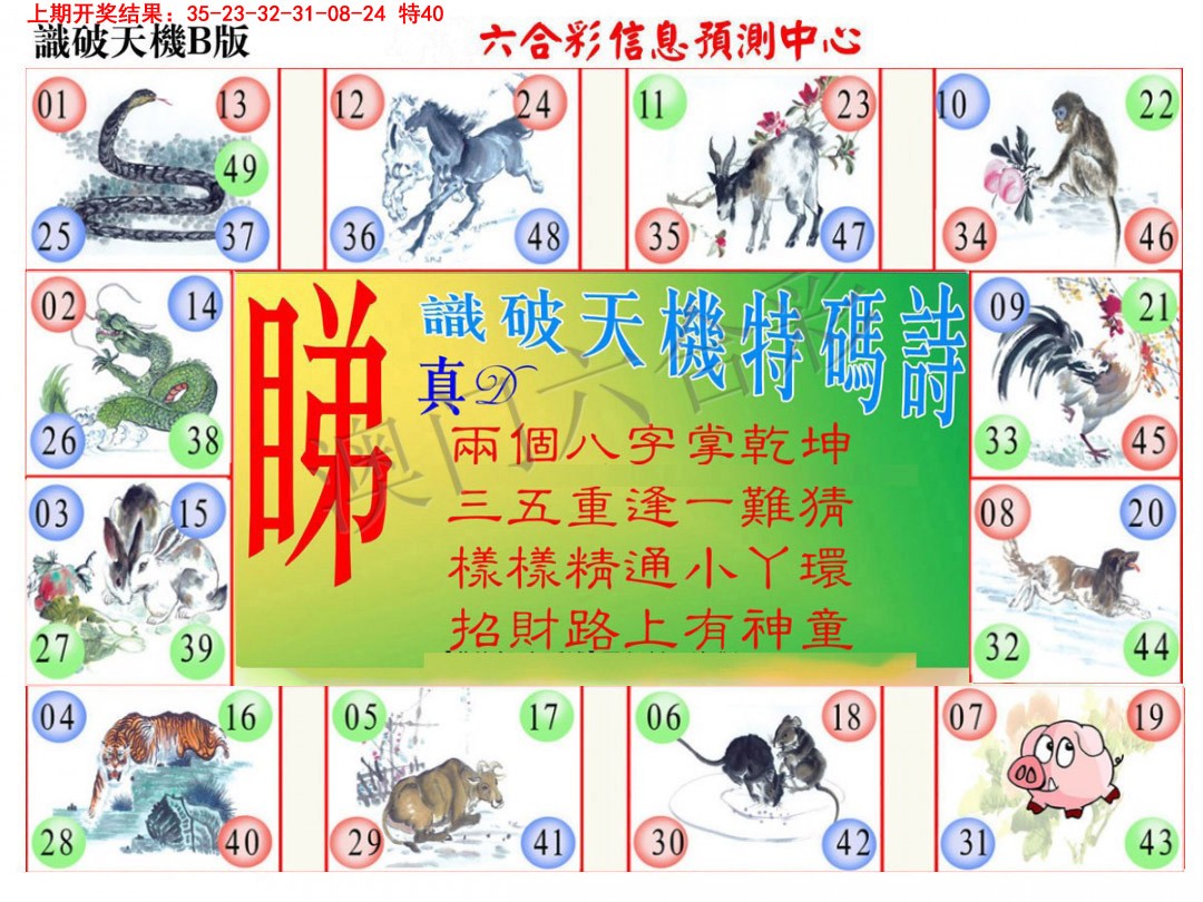 2025092期识破天机B版