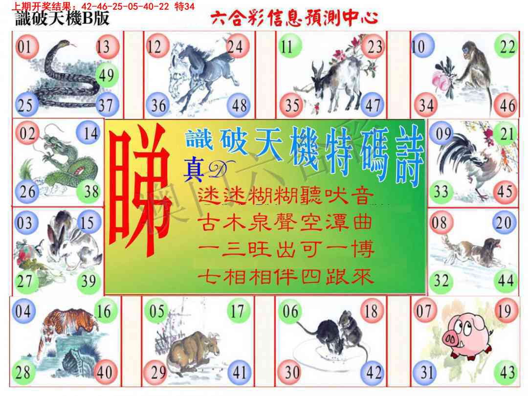 2025097期识破天机B版