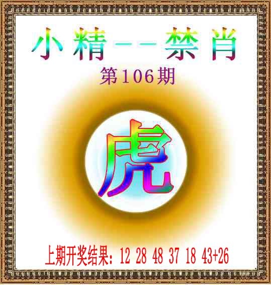 2025106期小精禁肖