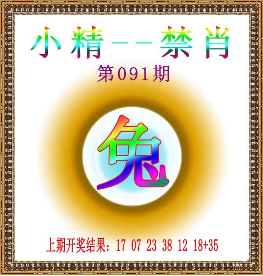 2025091期小精禁肖