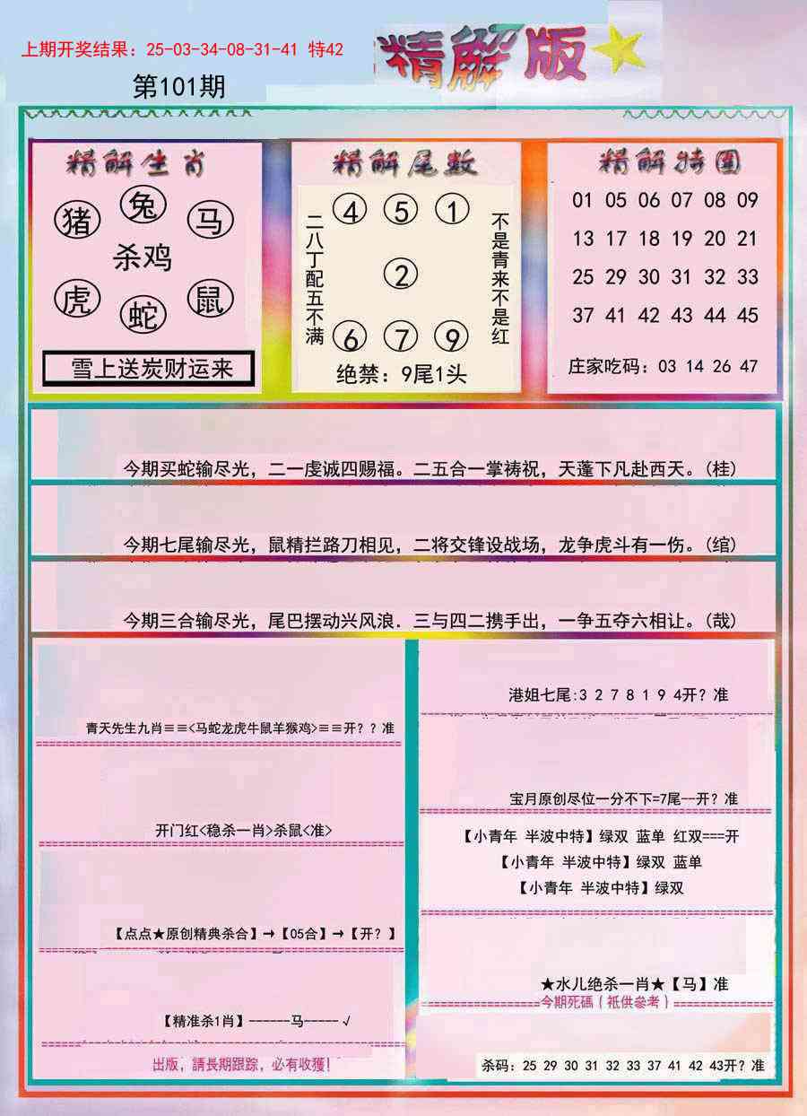 2025101期精解版