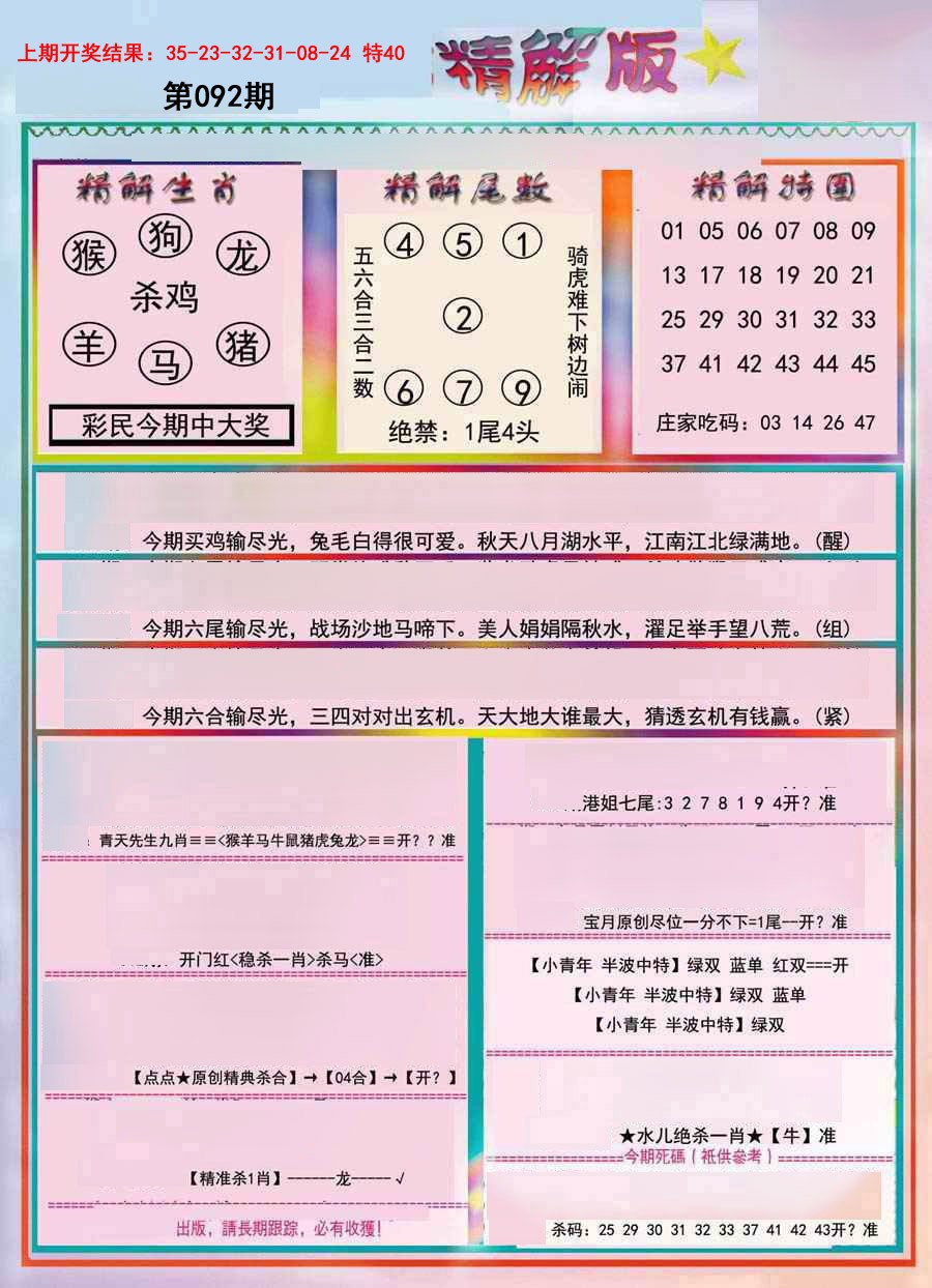 2025092期精解版