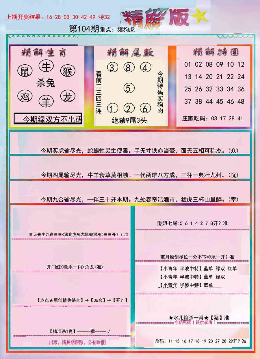 2025104期精解版