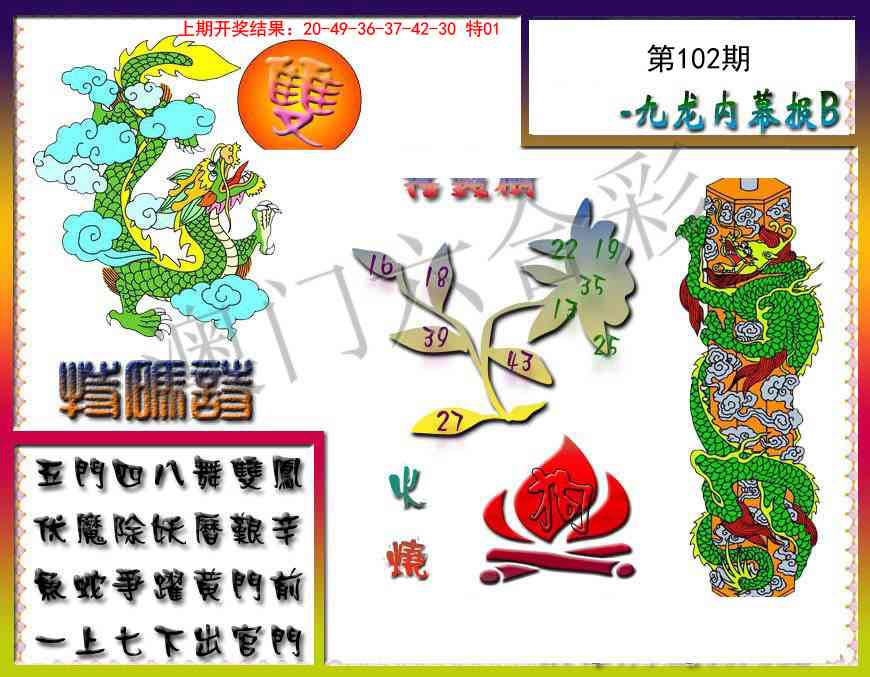2025102期九龙内幕特肖图a