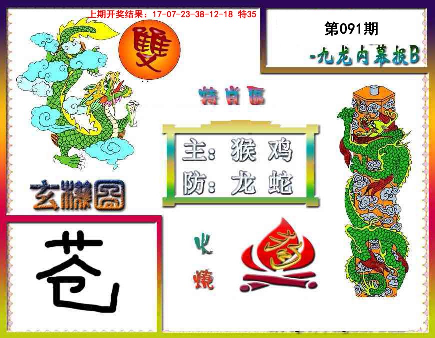 2025091期九龙内幕特肖图B