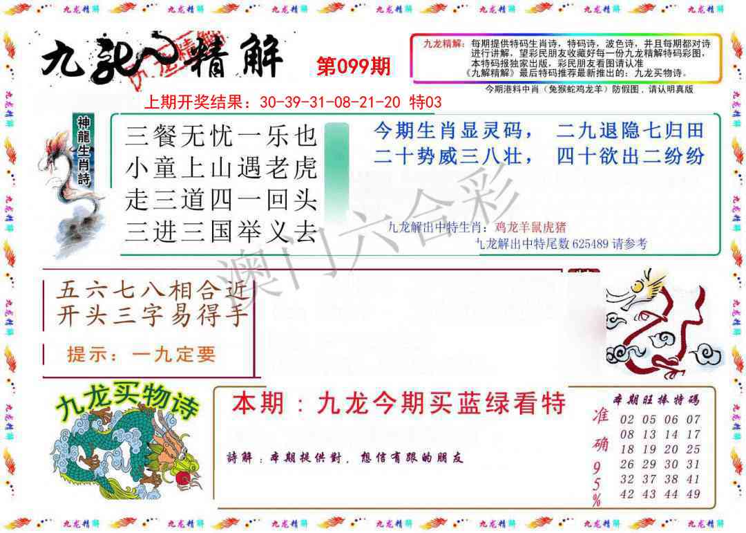 2025099期九龙精解