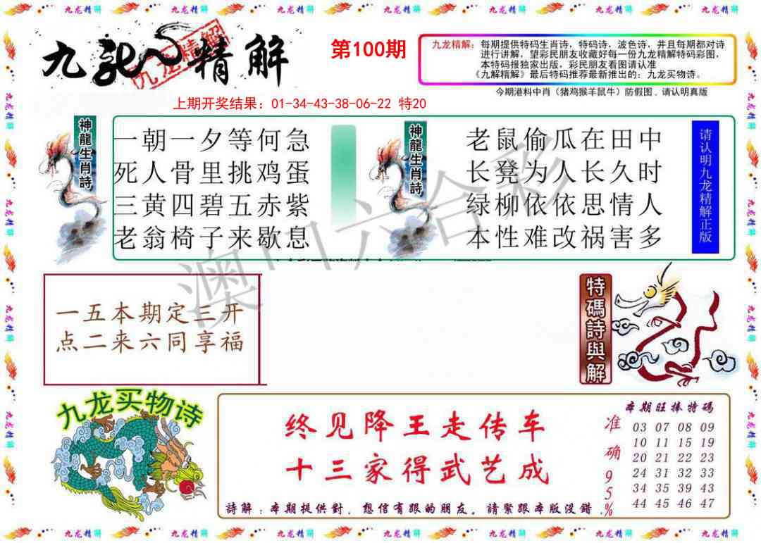 2025100期九龙精解