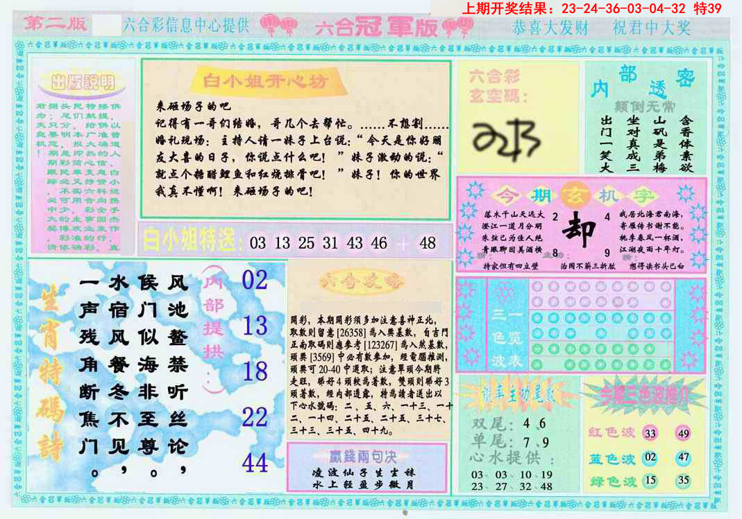 2025093期六合冠军版B