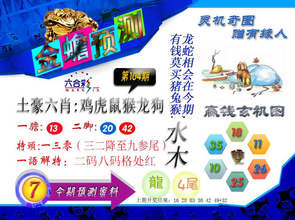 2025104期金蟾预测