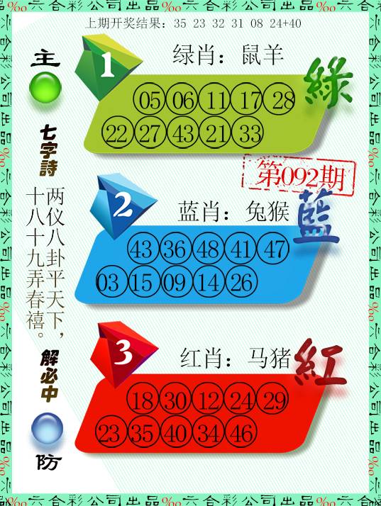 2025092期三波十码