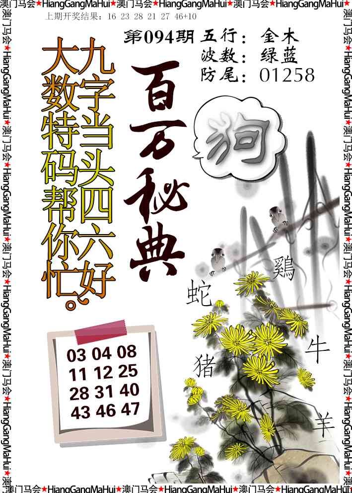 2025094期百万秘典