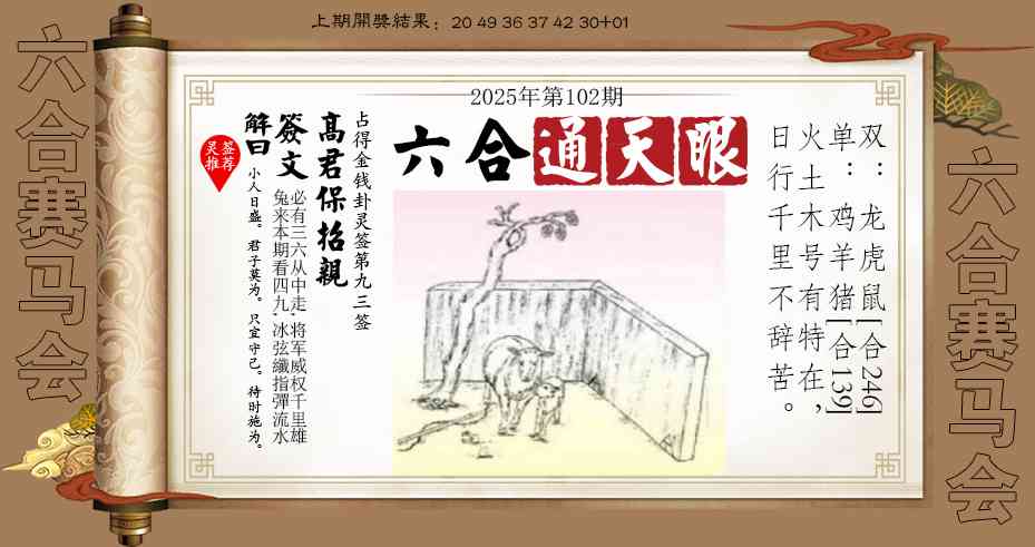 2025102期六合通天眼