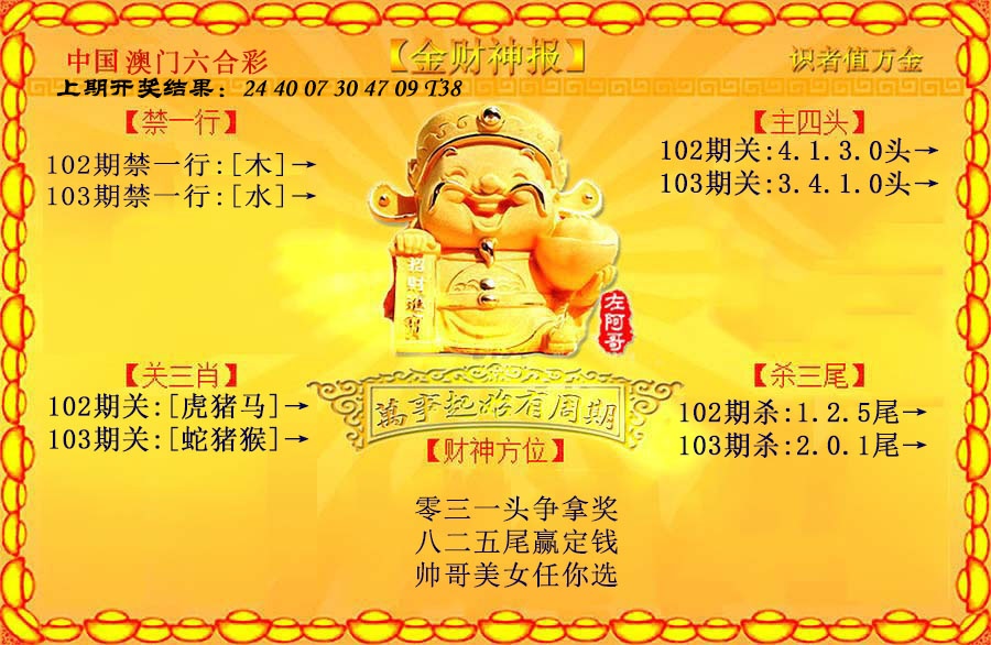 2025103期金财神