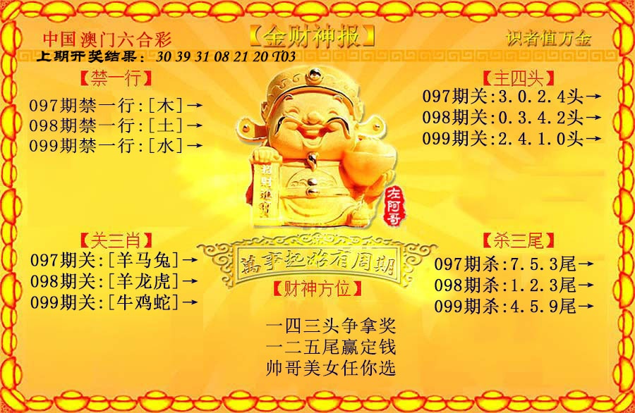 2025099期金财神