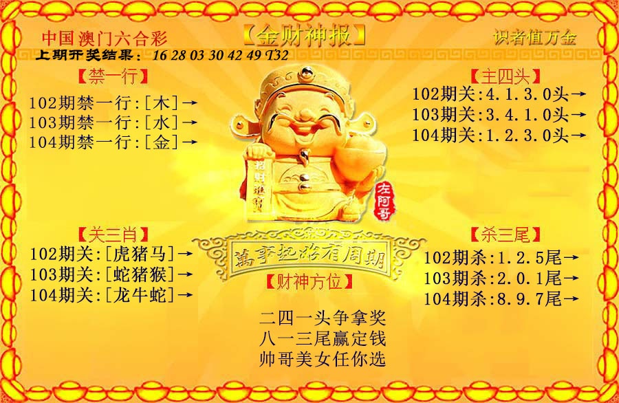 2025104期金财神