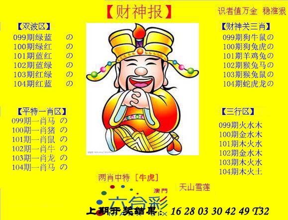 2025104期黄财神