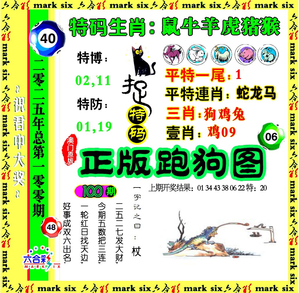 2025100期正版跑狗图