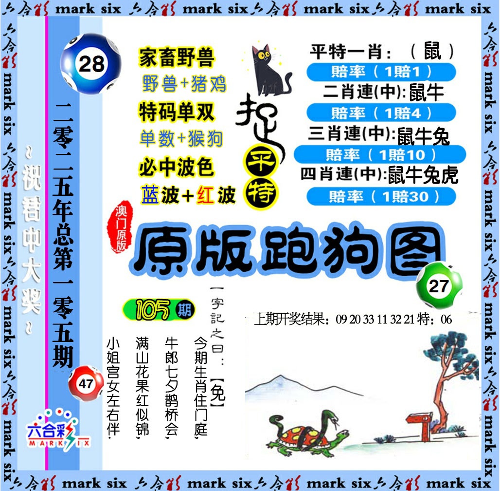 2025105期原版跑狗图