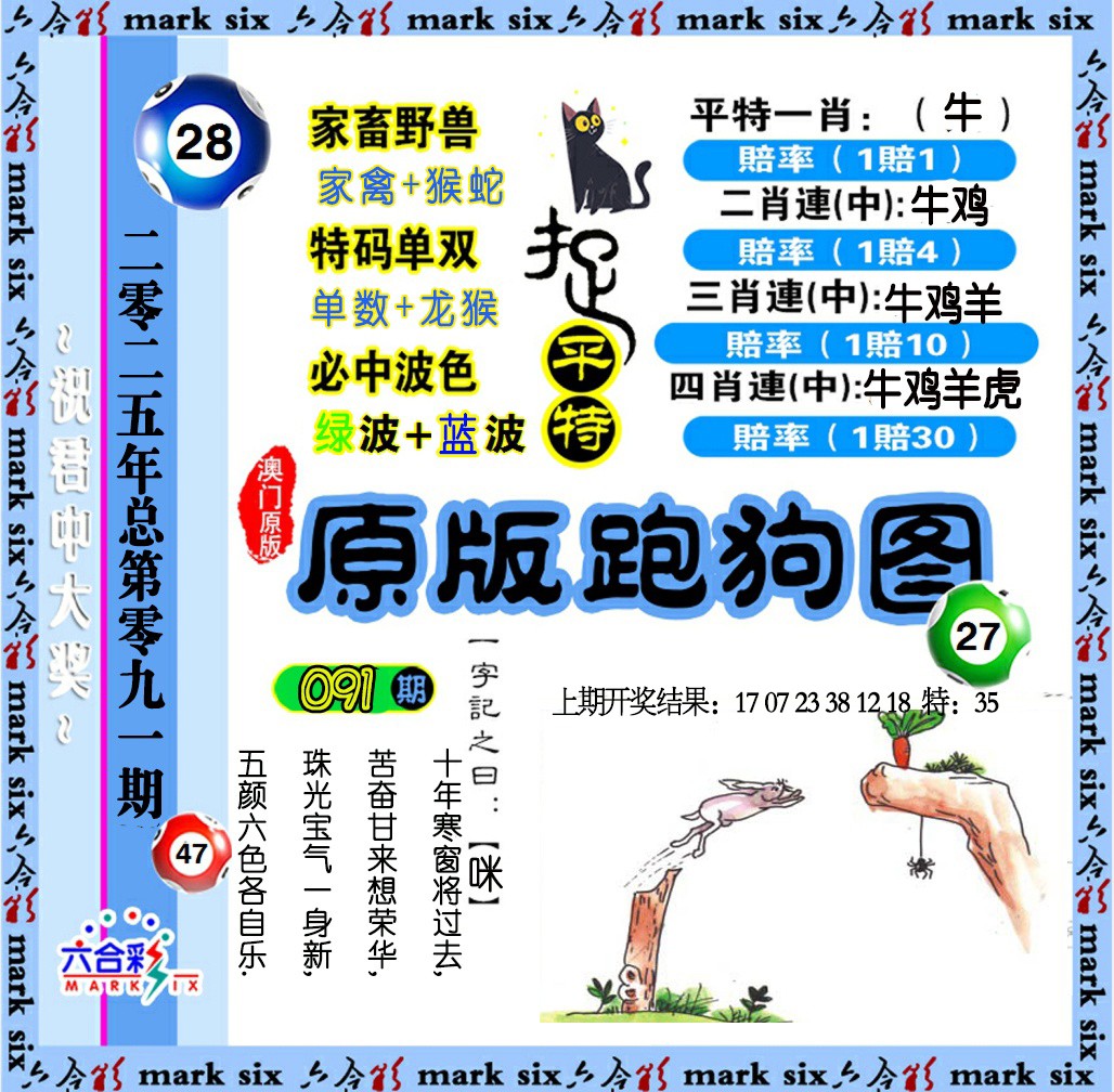 2025091期原版跑狗图