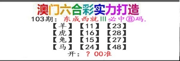 2025103期东成西就