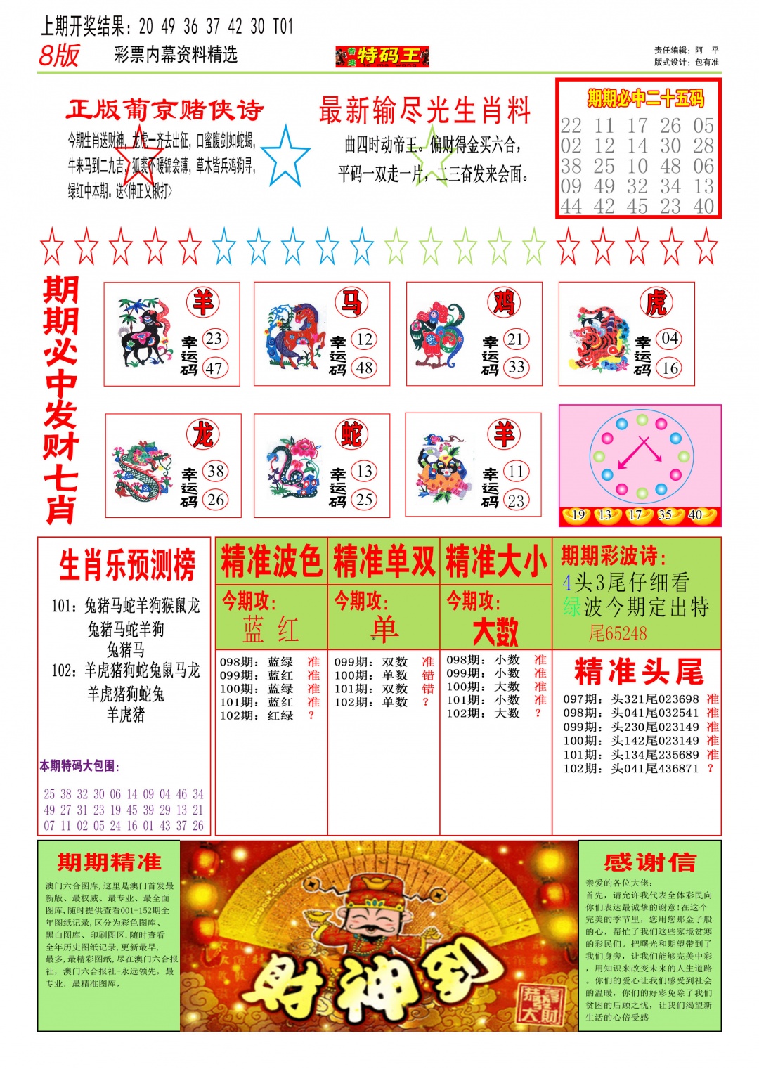 2025102期特码王B