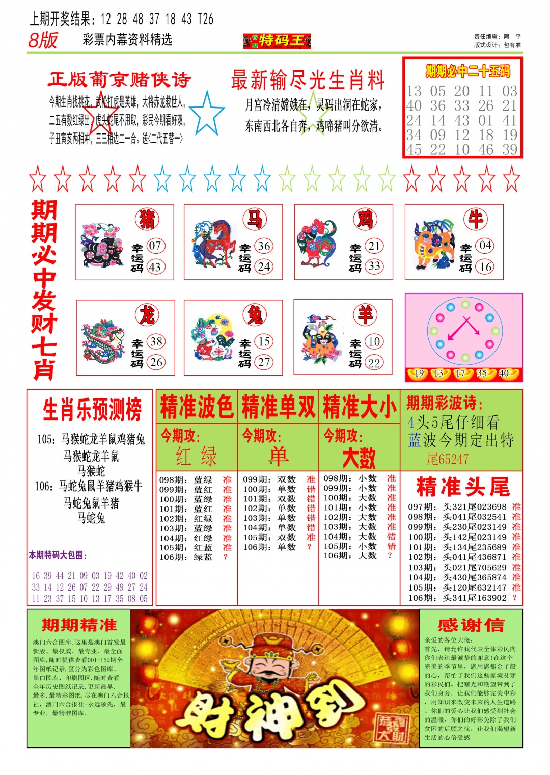 2025106期特码王B