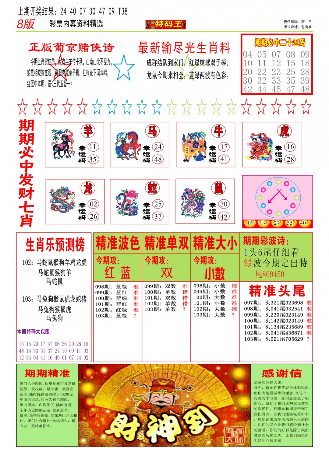 2025103期特码王B