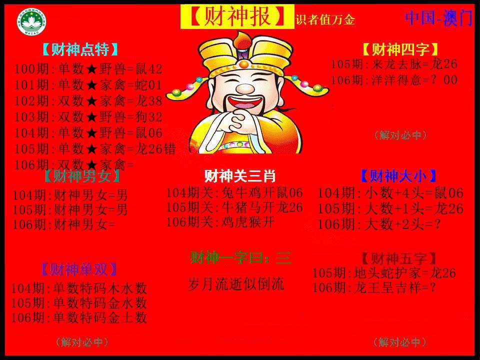 2025106期红财神