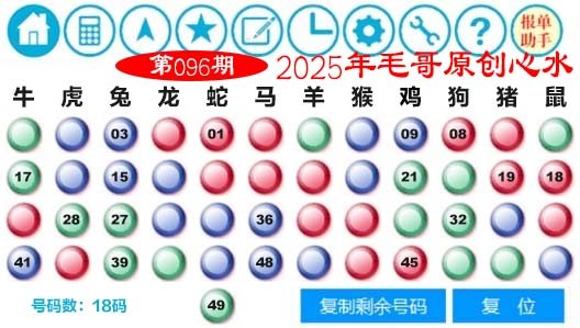 2025096期毛哥心水