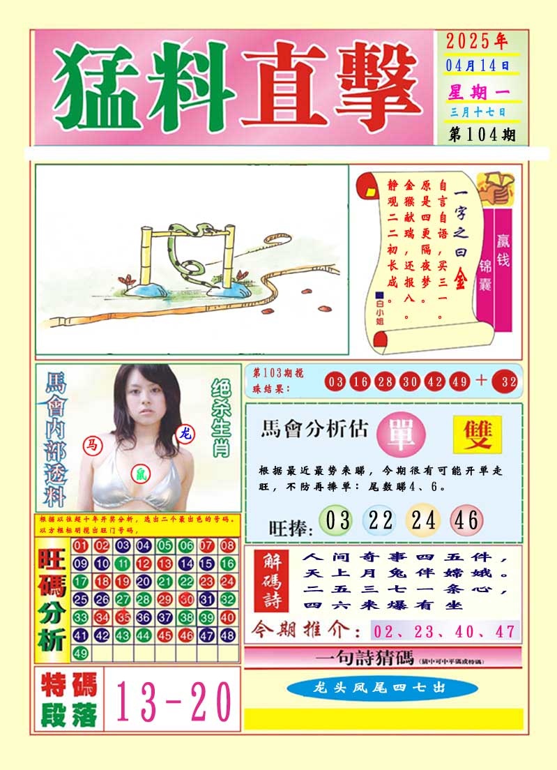 2025104期猛料直击A
