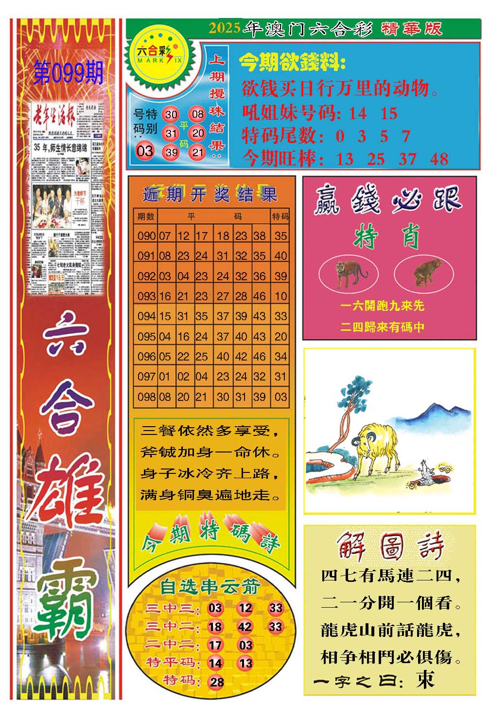 2025099期六合雄霸