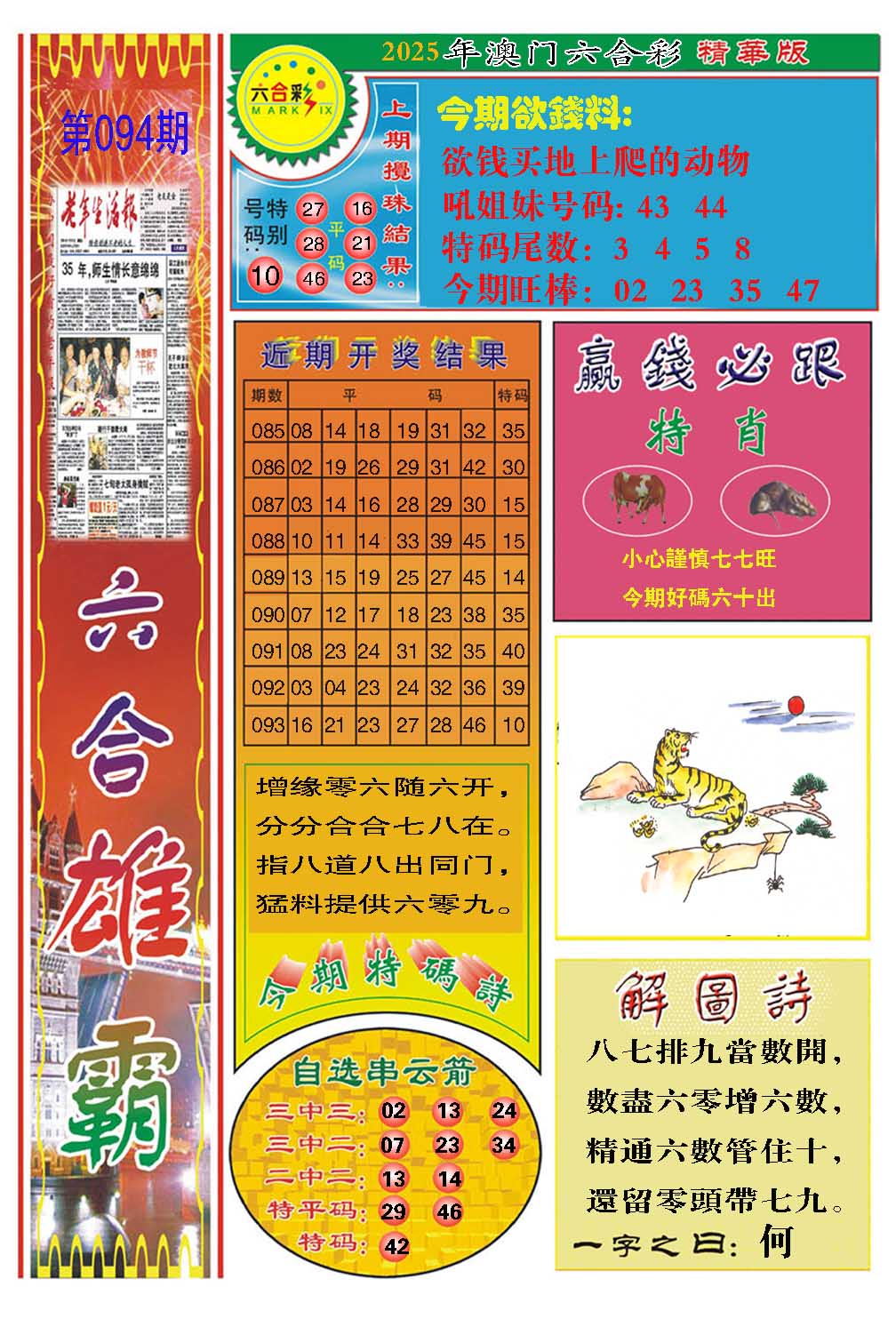 2025094期六合雄霸