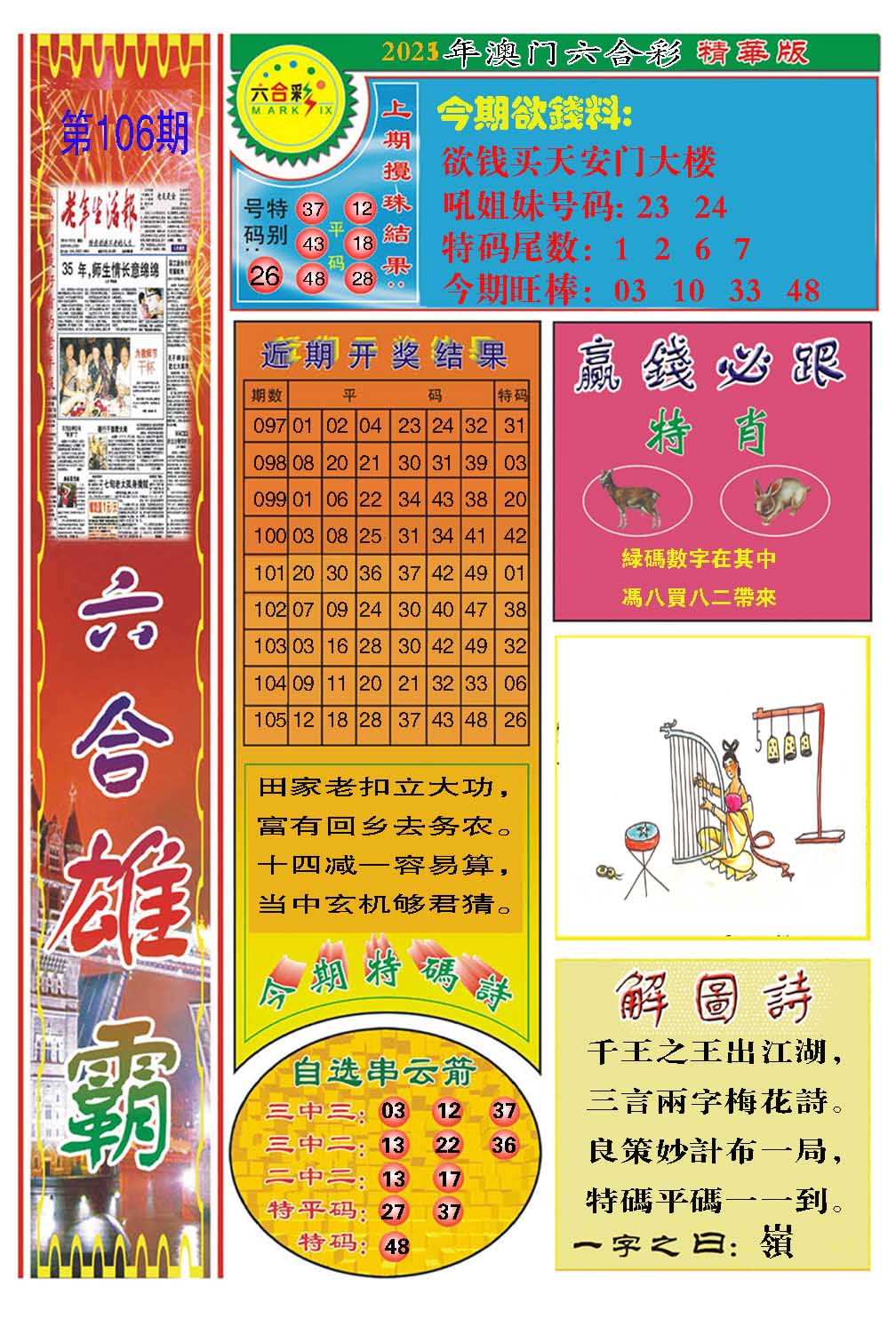 2025106期六合雄霸