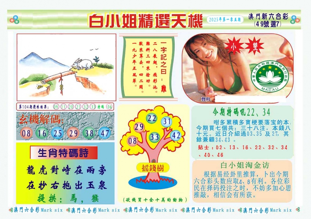2025105期白小姐精选玄机A