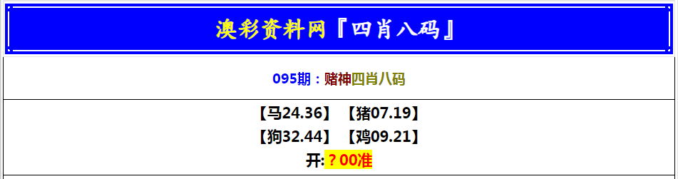 2025095期赌神四肖八码