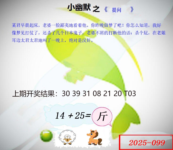 2025099期幽默玄机