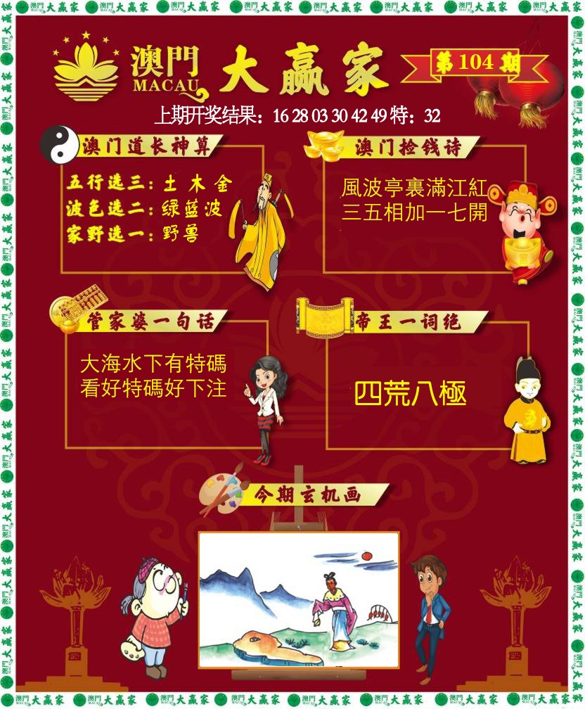 2025104期大赢家