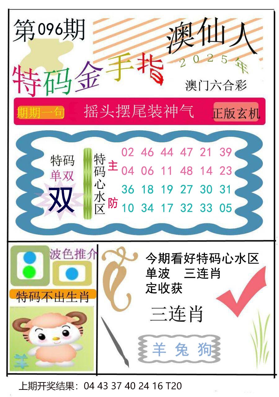 2025096期特码金手指