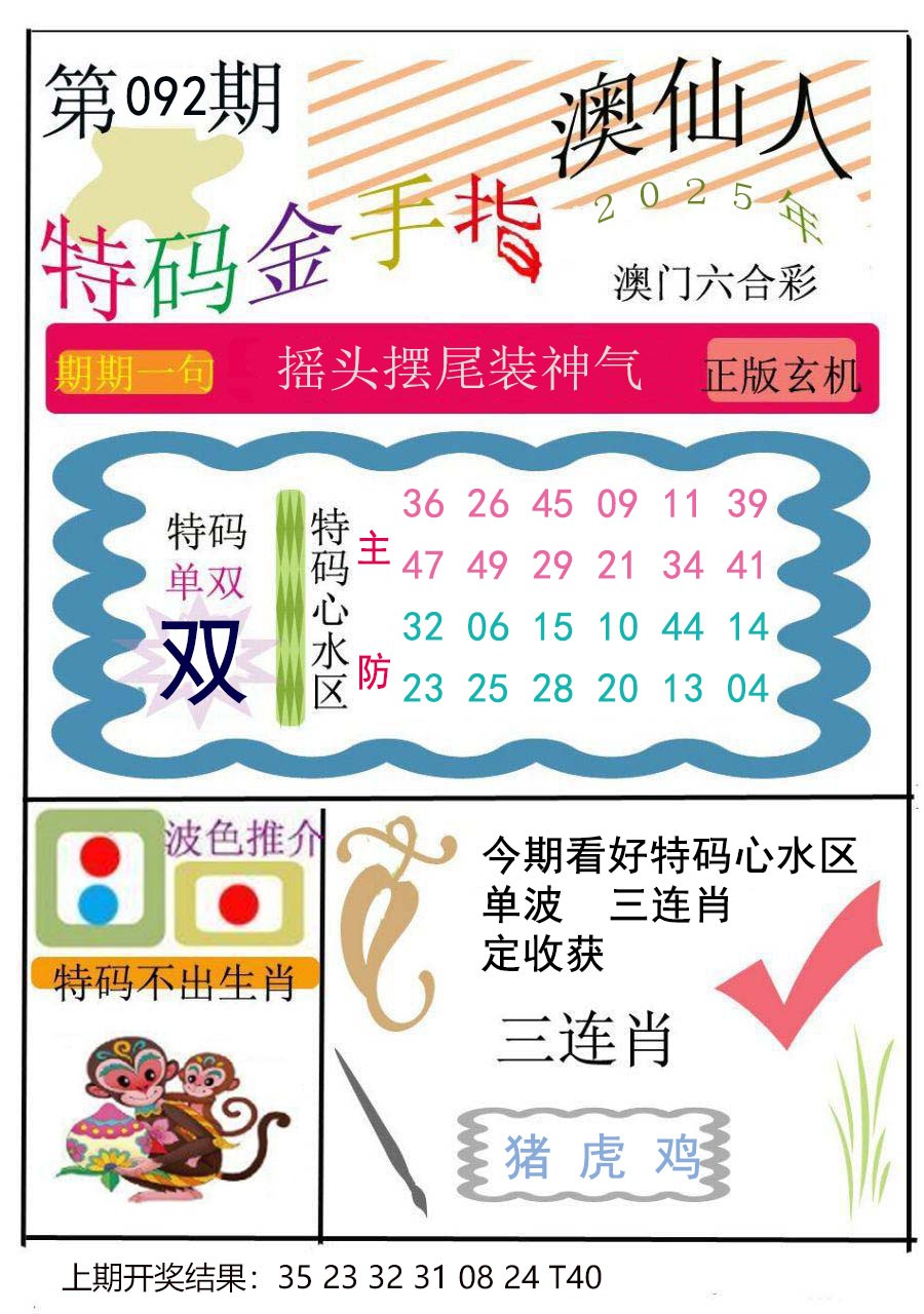 2025092期特码金手指