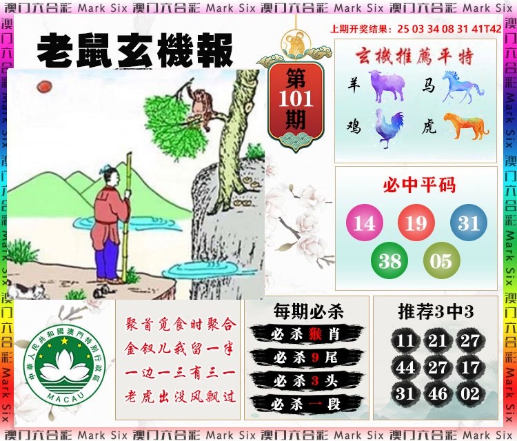 2025101期老鼠玄机报