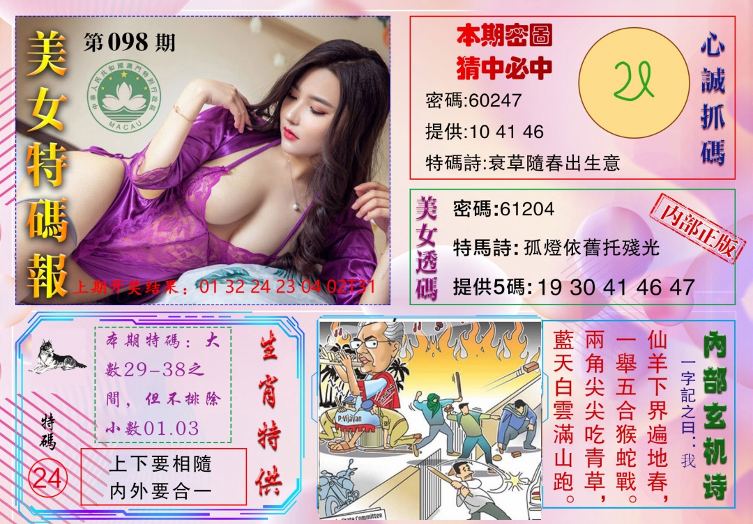 2025098期美女特码报