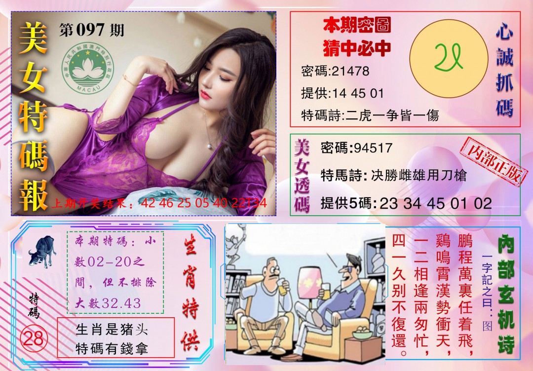 2025097期美女特码报