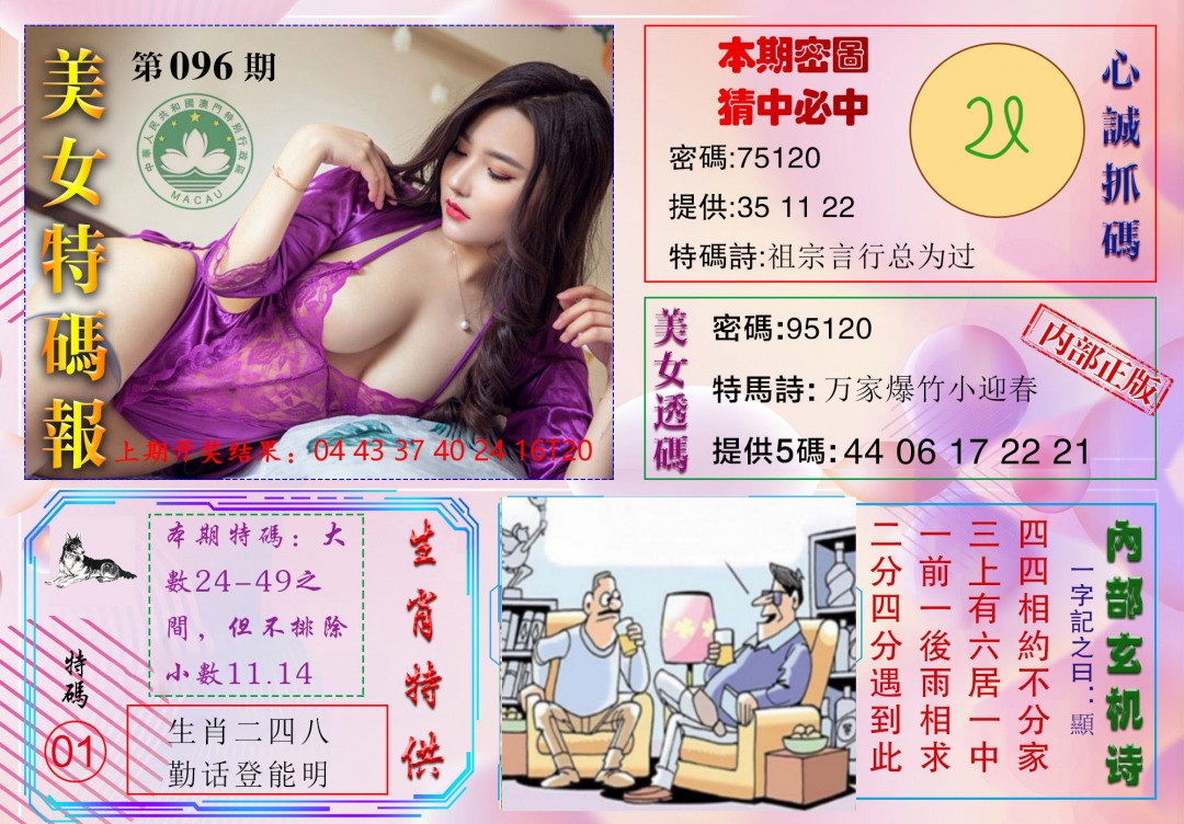 2025096期美女特码报