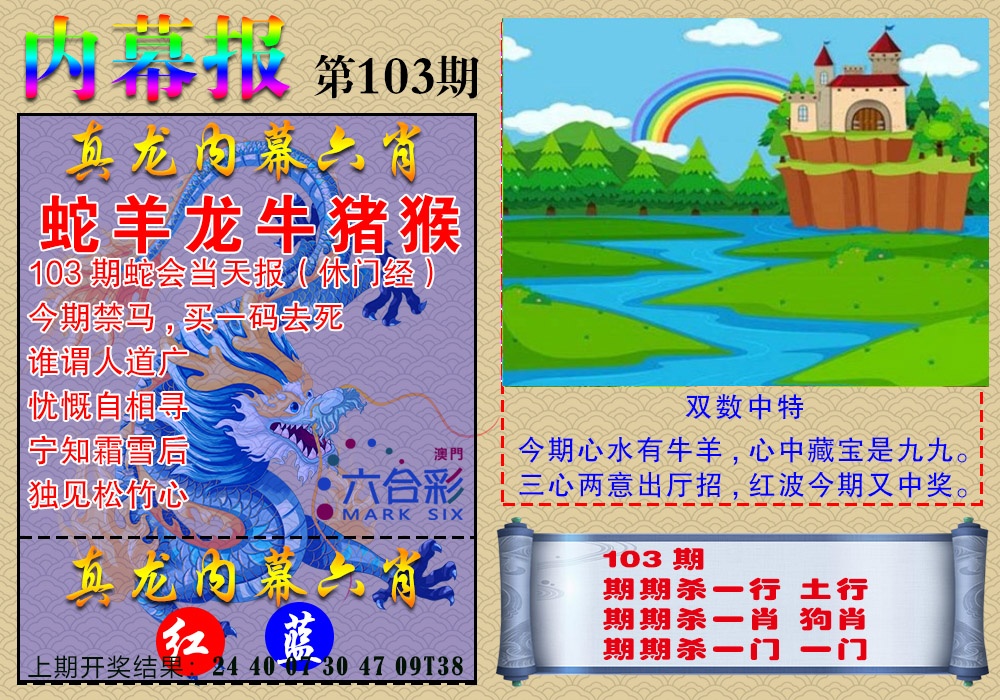 2025103期真龙内幕报