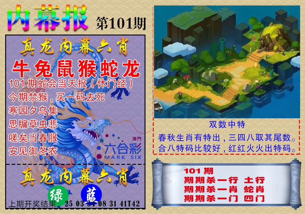 2025101期真龙内幕报